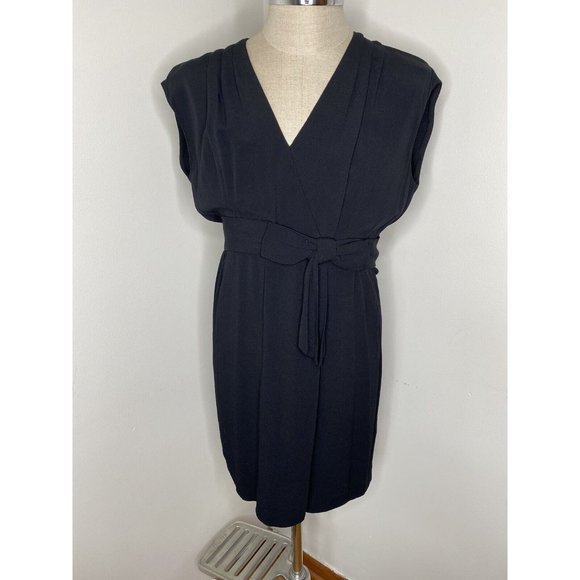 kate spade new york Dresses & Skirts - Kate Spade New York Women's Size 6 Black Dress Bow Zip V Neck Sleeveless